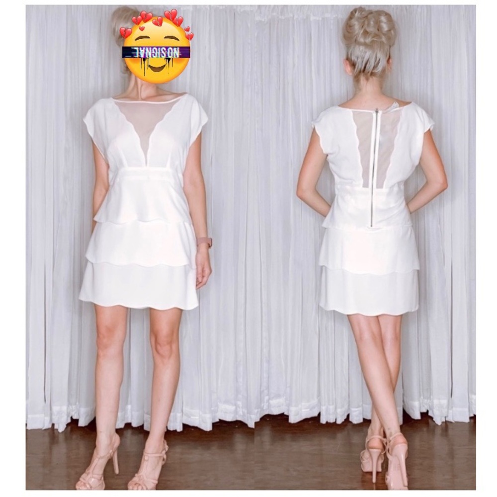 White Illusion Mini Dress